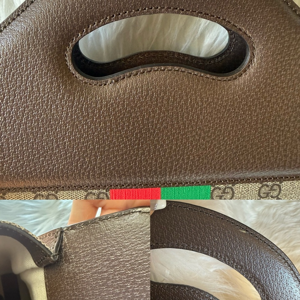 Gucci GG Supreme Tote Bag – PVC Coated Canvas & Leather – Beige - Picture 14 of 16